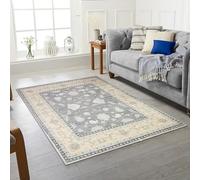 Vintage Rugs Living Room Washable Rugs for Bedroom Boho Large Rug Thin Carpets for Living Room Dining Room Office Kid's Playing Room (Samba, 160 X 230 CM)