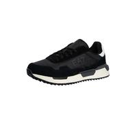 EA7 Men's Vintage Running Nylon Trainers, Black/White, 8 UK