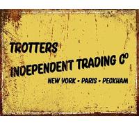 Vintage Rustic Advertising Retro Wall Tin Plaque 20x15cm - Pub Shed Bar Man Cave Home Garage Kitchen Gift Metal Sign - Fools Horses Del Trotters Independent Trading Yellow Van Door inspired