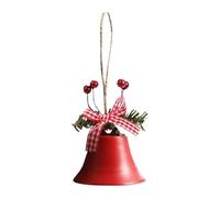 Vintage Rustic Bells, Christmas Cow Bells - Metal Jingle Tree Bells | Christmas Chimes, Tree Bells with Bow/Berries for Doors, Living Rooms, Porches