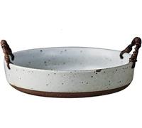 Vintage Rustic Ceramic Fruit Bowls & Serving Platters Decorative Appetizer Trays Dessert Plates and Fruit Baskets for Countertop Display & Entertaining