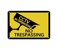 Vintage Rustic Chic Stylein Rust Metal Sign No Trespassing Cctv In Operation Aluminum Signs For Indoor Or Outdoor Porch Garden Park Street Road Home Wall Decor Metal Sign Plaque Poster 8X12 Inches
