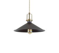 Ideal Lux Eris-4 Single Light Ceiling Pendant in a Black and Satin Gold Finish
