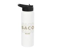Vintage Saco Maine Stainless Steel Insulated Water Bottle