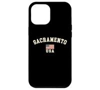 Vintage Sacramento USA American Flag CA Souvenir Retro Case for iPhone 12 Pro Max