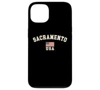 Vintage Sacramento USA American Flag CA Souvenir Retro Case for iPhone 13