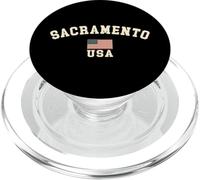 Vintage Sacramento USA American Flag CA Souvenir Retro PopSockets PopGrip for MagSafe