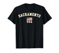 Vintage Sacramento USA American Flag CA Souvenir Retro Value Graphic T-Shirt