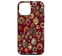 Vintage Sacred Mosaic Heart Collage Red Religious Mystical Case for iPhone 12 mini