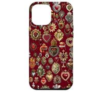 Vintage Sacred Mosaic Heart Collage Red Religious Mystical Case for iPhone 12 Pro Max