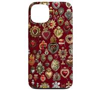 Vintage Sacred Mosaic Heart Collage Red Religious Mystical Case for iPhone 13
