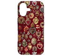Vintage Sacred Mosaic Heart Collage Red Religious Mystical Case for iPhone 17