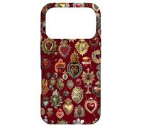 Vintage Sacred Mosaic Heart Collage Red Religious Mystical Case for iPhone 17 Pro