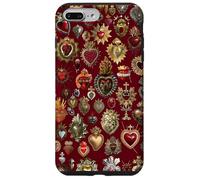 Vintage Sacred Mosaic Heart Collage Red Religious Mystical Case for iPhone 7 Plus/8 Plus