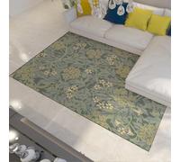 Vintage Sage Green Rugs Living Room William Morris Large Area Rug 80x150cm Non Slip Washable Hall Lounge Bedroom Kitchen Office Dining Room Indoor Carpet Low Pile Flowers Plants Art Carptes