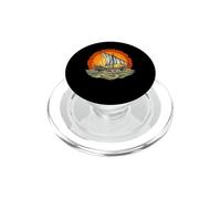 Vintage Sailing Ship Captain Sunset Ocean Waves PopSockets PopGrip for MagSafe