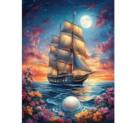 Vintage Sailing Ship on The Ocean 500 Piece Jigsaw Puzzle Pack Wildlife Pet Teens Beginners Cognitive Development Puzzle Fans Group Play Anniversary Premium Cardboard 500 PCS