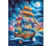 Vintage Sailing Ship with Sails 300 Piece Jigsaw Puzzle Pack Wildlife Pet Teens Beginners Cognitive Development Puzzle Fans Group Play Anniversary Recycled Cardboard 300 PCS