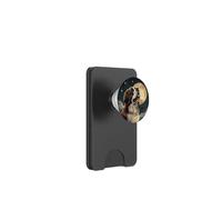 Vintage Saint Bernard With The Moon PopSockets PopWallet for MagSafe