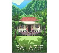 Vintage Salazie Réunion Island Travel Poster Art Print Retro Wall Art Canvas Poster Room Decor Home Decor Unframed 60x90cm