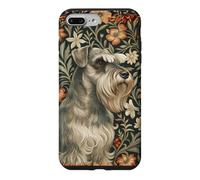 Vintage Salt and Pepper Schnauzer Floral Art Case for iPhone 7 Plus/8 Plus