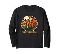 Vintage Salt Rock West Virginia Mountain Hiking Souvenir Pri Long Sleeve T-Shirt
