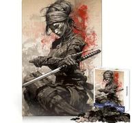 Vintage Samurai 1000 Piece Jigsaw Puzzle for Teenagers Logic Ability Mind Calming Fun Secure Join Great Gift (50x75cm)