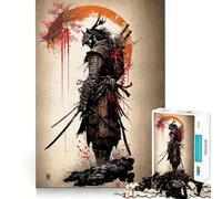 Vintage Samurai Jigsaw 1000 Pieces Memory Skill Fun Smooth Edge Perfect Interlock Fun-filled Way to Fill Empty Hours (50x75cm)