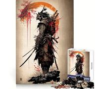 Vintage Samurai Jigsaw Puzzles 1000 Pieces for Adults Mind Challenge Serene Activity Seamless Fit Holiday Present (38x26cm)