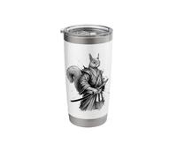 Vintage Samurai Squirrel Japan Culture Artwork Warrior Stainless Steel Insulated Tumbler