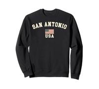 Vintage San Antonio USA American Flag Texas Souvenir Retro Sweatshirt