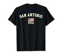 Vintage San Antonio USA American Flag Texas Souvenir Retro T-Shirt