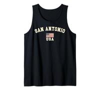 Vintage San Antonio USA American Flag Texas Souvenir Retro Tank Top