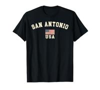 Vintage San Antonio USA American Flag Texas Souvenir Retro Value Graphic T-Shirt
