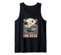 Vintage San Diego California Retro Sunset | City Pride Tank Top