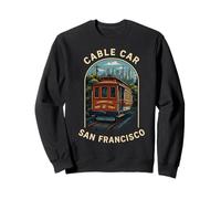 Vintage San Francisco Cable Car Vintage Travel Route Street Sweatshirt