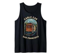 Vintage San Francisco Cable Car Vintage Travel Route Street Tank Top