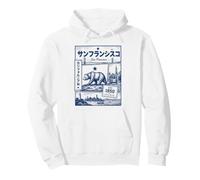 Vintage San Francisco California Bear Japanese Pullover Hoodie