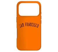 Vintage San Francisco Distressed Black Text SF Apparel Case for iPhone 17 Pro