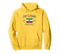Vintage San Germán EST.1573 Puerto Rico Flag Design Pullover Hoodie