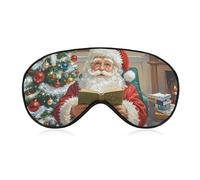 Vintage Santa Claus Sleep Mask Eye Masks for Sleep Sleeping Mask Sleep Masks for Women Men Sleep Mask Blackout Adjustable Sleep Mask Travel Eye Mask Side Sleeper Eye Mask