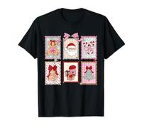 Vintage Santa Holiday Postage Stamps Merry Christmas T-Shirt
