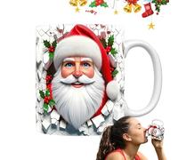 Vintage Santa Mug - 350ml Santa Claus Christmas Coffee Mug | Christmas Mugs Coffee Mug, Santa Claus Coffee Mug Christmas Mugs, Ceramic Mug For Coffee, Tea, Chocolate Ca