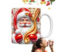 Vintage Santa Mug - 350ml Santa Claus Christmas Coffee Mug | Christmas Mugs Coffee Mug, Santa Claus Coffee Mug Christmas Mugs, Ceramic Mug For Coffee, Tea, Chocolate Ca