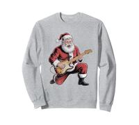 Vintage Santa Playing Guitar Retro 90s Chrismas Holiday Sweatshirt