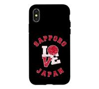 Vintage Sapporo Japan Love, Japanese Flag Case for iPhone X/XS