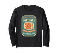 Vintage Sardine Tin Salty But Stylish Fish Seafood Lover Long Sleeve T-Shirt