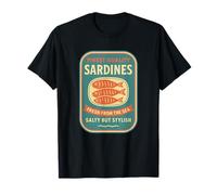 Vintage Sardine Tin Salty But Stylish Fish Seafood Lover T-Shirt