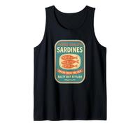 Vintage Sardine Tin Salty But Stylish Fish Seafood Lover Tank Top