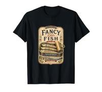 Vintage Sardines Olive Oil Retro Mediterranean Seafood T-Shirt